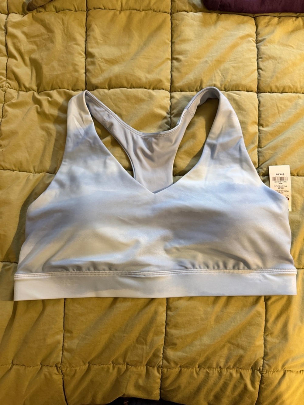 TEK GEAR Pale Blue Racerback Sports Bra NWT- XXL